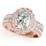 Oval Halo Engagement Large Double Row Floral Vintage Ring Style LY71927 - Lyght Jewelers 10040 W Cheyenne Ave Ste 160 Las Vegas NV 89129