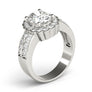 Oval Halo Engagement Large Double Row Floral Vintage Ring Style LY71927 - Lyght Jewelers 10040 W Cheyenne Ave Ste 160 Las Vegas NV 89129