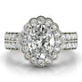 Oval Halo Engagement Double Row Floral Vintage Ring Style LY71926 - Lyght Jewelers 10040 W Cheyenne Ave Ste 160 Las Vegas NV 89129
