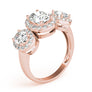 Three Stone Oval Halos Engagement Ring Style LY71928 - Lyght Jewelers 10040 W Cheyenne Ave Ste 160 Las Vegas NV 89129