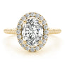 Oval Halo Engagement Ring with Single Rope Accents Style LY71911 - Lyght Jewelers 10040 W Cheyenne Ave Ste 160 Las Vegas NV 89129