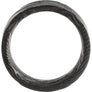 Full Pitch Black Flat Band Damascus Steel 8 mm Wood Grain Band - Lyght Jewelers 10040 W Cheyenne Ave Ste 160 Las Vegas NV 89129