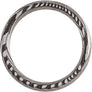 Sanded Black Rounded Band Damascus Steel 8 mm Wood Grain Band - Lyght Jewelers 10040 W Cheyenne Ave Ste 160 Las Vegas NV 89129