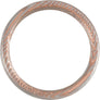 Sanded Rose Gold Rounded Band Damascus Steel 6 mm Wood Grain Band - Lyght Jewelers 10040 W Cheyenne Ave Ste 160 Las Vegas NV 89129