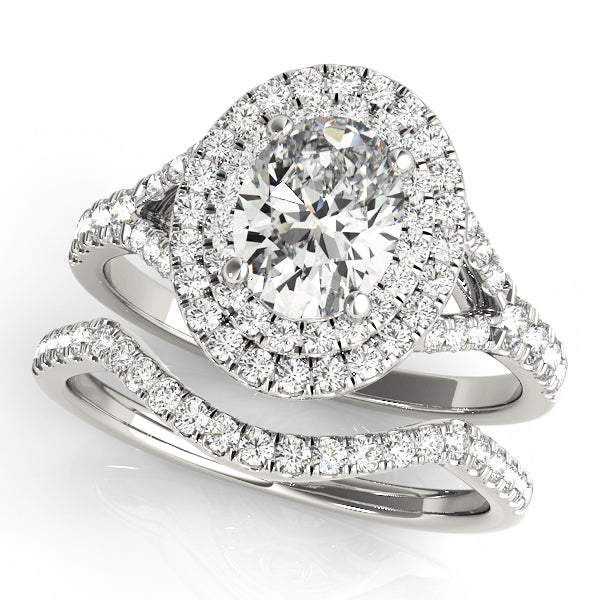 Double Halo Oval Engagement Ring Style LY71907 – Lyght Jewelers