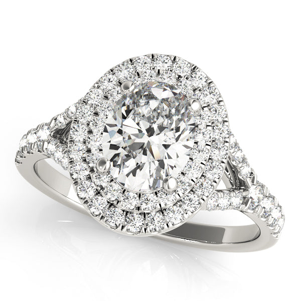 Double Halo Oval Engagement Ring Style LY71907 - Lyght Jewelers 10040 W Cheyenne Ave Ste 160 Las Vegas NV 89129