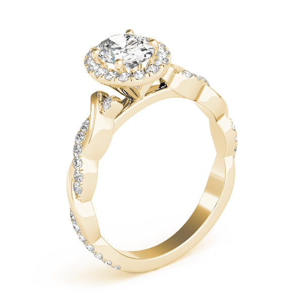 Oval Halo Engagement with Braided Ring Style LY71916 - Lyght Jewelers 10040 W Cheyenne Ave Ste 160 Las Vegas NV 89129