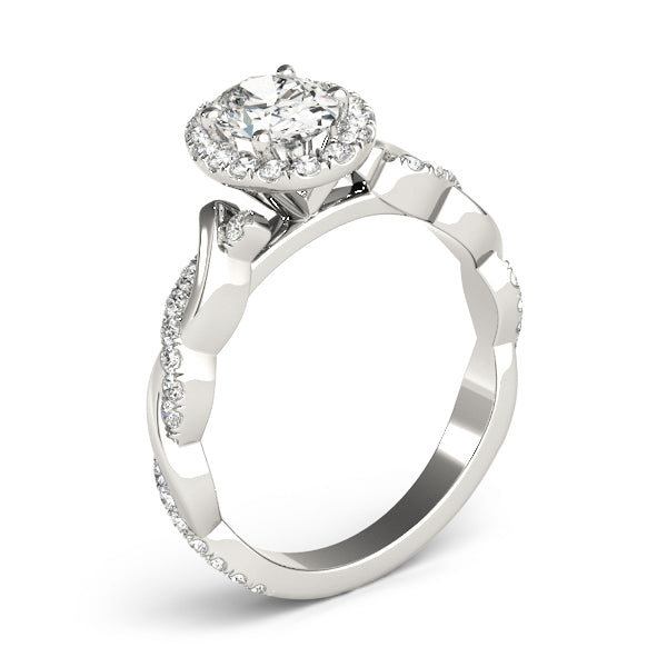 Oval Halo Engagement with Braided Ring Style LY71916 - Lyght Jewelers 10040 W Cheyenne Ave Ste 160 Las Vegas NV 89129