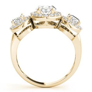 Three Stone Oval Halos Engagement Ring Style LY71928 - Lyght Jewelers 10040 W Cheyenne Ave Ste 160 Las Vegas NV 89129