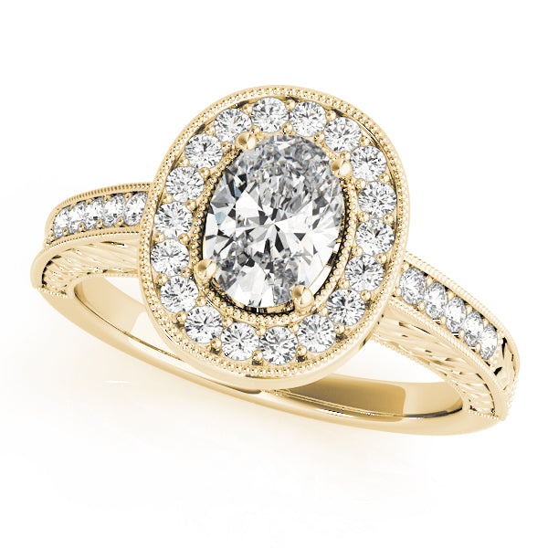 Oval Halo Engagement Vintage Ring Style LY71917 - Lyght Jewelers 10040 W Cheyenne Ave Ste 160 Las Vegas NV 89129