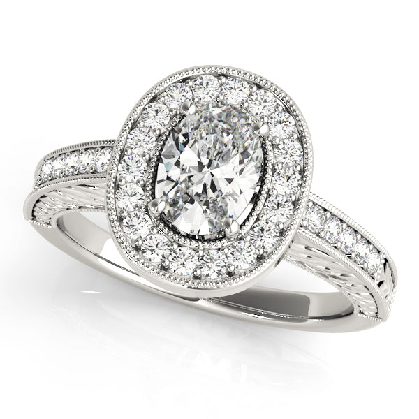 Oval Halo Engagement Vintage Ring Style LY71917 - Lyght Jewelers 10040 W Cheyenne Ave Ste 160 Las Vegas NV 89129