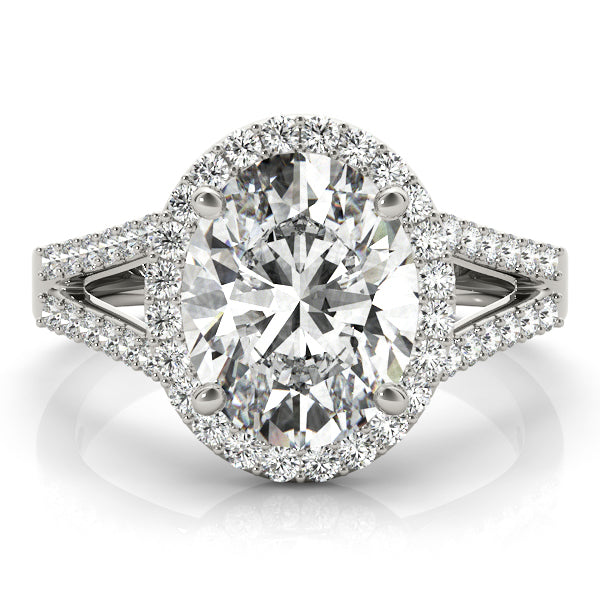 Oval Halo Engagement with Split Shank Ring Style LY71918 - Lyght Jewelers 10040 W Cheyenne Ave Ste 160 Las Vegas NV 89129