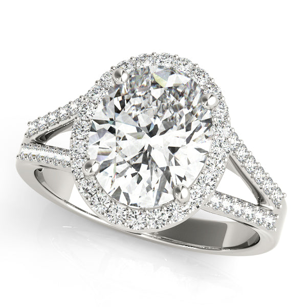 Oval Halo Engagement with Split Shank Ring Style LY71918 - Lyght Jewelers 10040 W Cheyenne Ave Ste 160 Las Vegas NV 89129