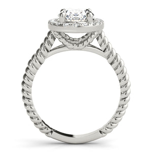 Oval Halo Engagement Ring with Single Rope Accents Style LY71911 - Lyght Jewelers 10040 W Cheyenne Ave Ste 160 Las Vegas NV 89129