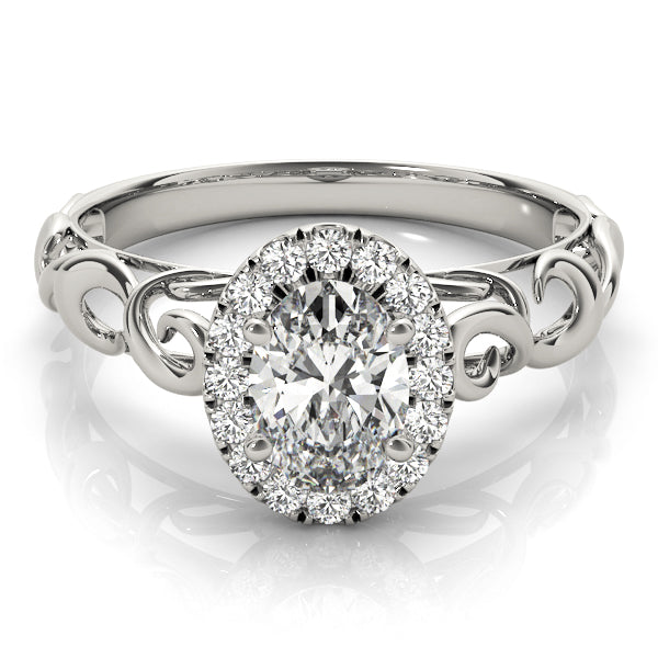 Oval Halo Engagement Contemporary Ring Style LY71922 - Lyght Jewelers 10040 W Cheyenne Ave Ste 160 Las Vegas NV 89129