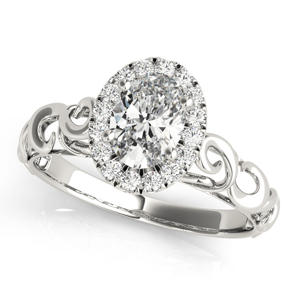 Oval Halo Engagement Contemporary Ring Style LY71922 - Lyght Jewelers 10040 W Cheyenne Ave Ste 160 Las Vegas NV 89129