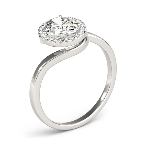 Oval Halo Engagement Bypass Vintage Ring Style LY71921 - Lyght Jewelers 10040 W Cheyenne Ave Ste 160 Las Vegas NV 89129