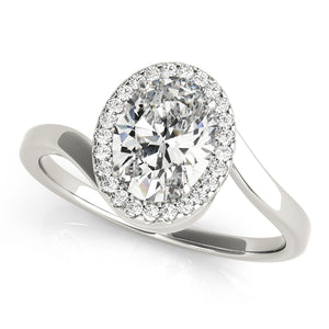 Oval Halo Engagement Bypass Vintage Ring Style LY71921 - Lyght Jewelers 10040 W Cheyenne Ave Ste 160 Las Vegas NV 89129