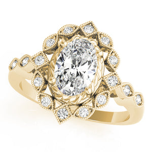 Oval Halo Vintage Engagement Ring Style LY71910 - Lyght Jewelers 10040 W Cheyenne Ave Ste 160 Las Vegas NV 89129