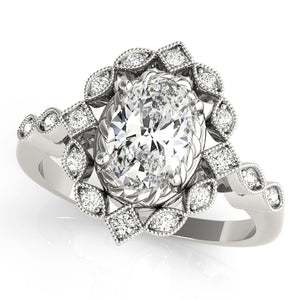 Oval Halo Vintage Engagement Ring Style LY71910 - Lyght Jewelers 10040 W Cheyenne Ave Ste 160 Las Vegas NV 89129