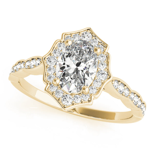 Oval Halo Engagement Fancy Vintage Ring Style LY71931 - Lyght Jewelers 10040 W Cheyenne Ave Ste 160 Las Vegas NV 89129