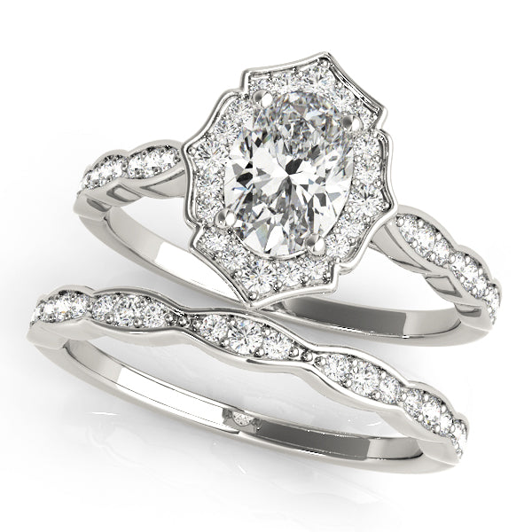 Oval Halo Engagement Fancy Vintage Ring Style LY71931 - Lyght Jewelers 10040 W Cheyenne Ave Ste 160 Las Vegas NV 89129