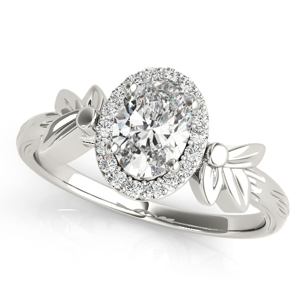 Oval Halo Engagement Floral Ring Style LY71914 - Lyght Jewelers 10040 W Cheyenne Ave Ste 160 Las Vegas NV 89129