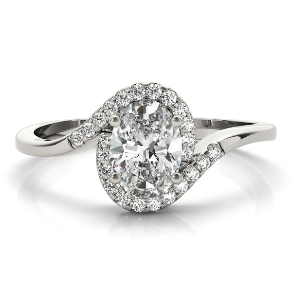 Oval Bypass Halo Engagement Ring Style LY71912 - Lyght Jewelers 10040 W Cheyenne Ave Ste 160 Las Vegas NV 89129