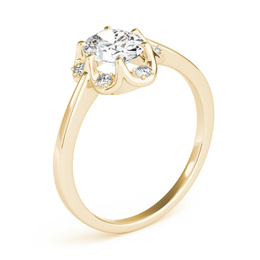 Oval Halo Engagement Floral Vintage Ring Style LY71929 - Lyght Jewelers 10040 W Cheyenne Ave Ste 160 Las Vegas NV 89129