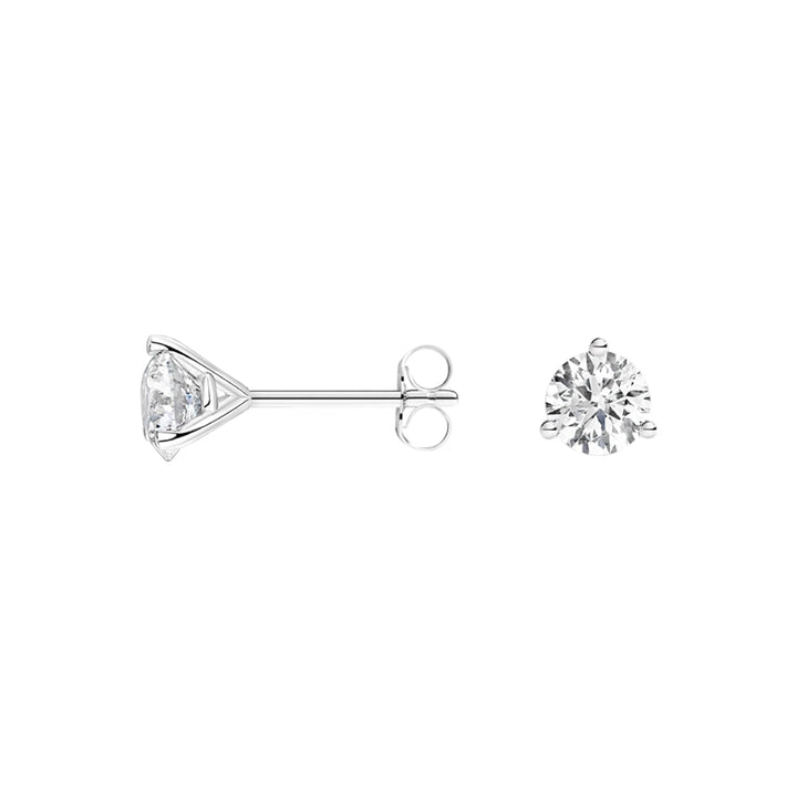 Three-Prong Martini Round Lab Created Diamond Stud Earrings (1.0 Ct. Tw.)