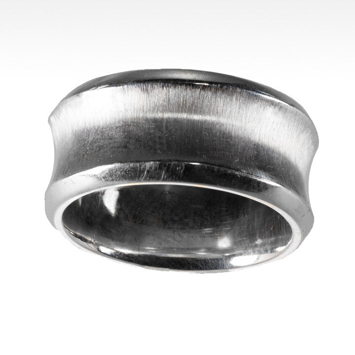 "Concave" Argentium Silver Men's Ring - Lyght Jewelers 10040 W Cheyenne Ave Ste 160 Las Vegas NV 89129