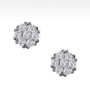 "Copious" 1 Carat of Ideal Cut Diamond Earrings in 18K White Gold - Lyght Jewelers 10040 W Cheyenne Ave Ste 160 Las Vegas NV 89129