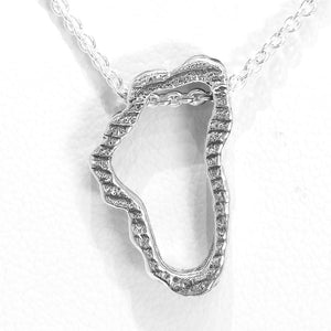 "Lake Tahoe"  Ancient Casting Pendant in Argentium Silver with Sterling Silver Chain - Lyght Jewelers 10040 W Cheyenne Ave Ste 160 Las Vegas NV 89129