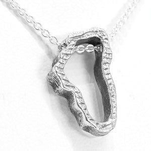 "Lake Tahoe"  Ancient Casting Pendant in Argentium Silver with Sterling Silver Chain - Lyght Jewelers 10040 W Cheyenne Ave Ste 160 Las Vegas NV 89129