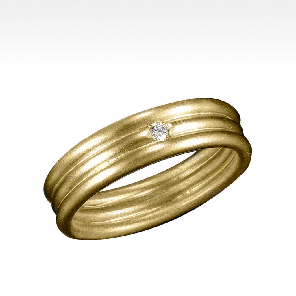 High polish gold wedding band with palm leaf, 6 mm wide | Eden Garden  Jewelry™