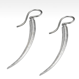 "Long Tusk" Earrings in Argentium Silver - Lyght Jewelers 10040 W Cheyenne Ave Ste 160 Las Vegas NV 89129