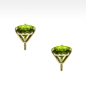 "Martini Time" Apple Green Peridot Earrings in 18K Yellow Gold - Lyght Jewelers 10040 W Cheyenne Ave Ste 160 Las Vegas NV 89129