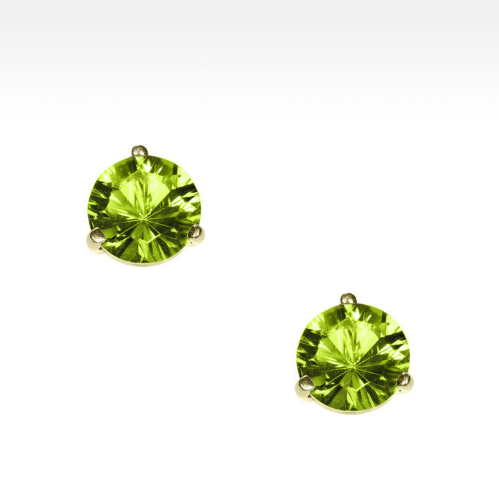 "Martini Time" Apple Green Peridot Earrings in 18K Yellow Gold - Lyght Jewelers 10040 W Cheyenne Ave Ste 160 Las Vegas NV 89129