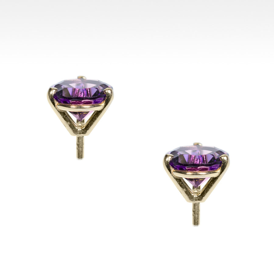 "Martini Time" Arizona Amethyst Earrings in 18K Yellow Gold - Lyght Jewelers 10040 W Cheyenne Ave Ste 160 Las Vegas NV 89129