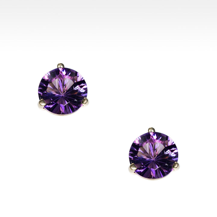 "Martini Time" Arizona Amethyst Earrings in 18K Yellow Gold - Lyght Jewelers 10040 W Cheyenne Ave Ste 160 Las Vegas NV 89129