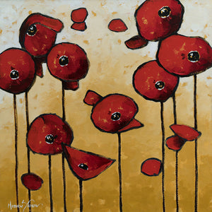"Red Poppy Music" Oil on Canvas by Matt Sievers - Lyght Jewelers 10040 W Cheyenne Ave Ste 160 Las Vegas NV 89129