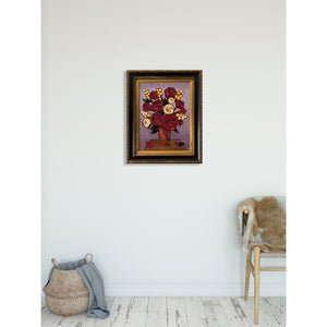 "Rose Pattern" Oil on Canvas Framed by Matt Sievers - Lyght Jewelers 10040 W Cheyenne Ave Ste 160 Las Vegas NV 89129