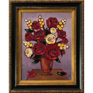 "Rose Pattern" Oil on Canvas Framed by Matt Sievers - Lyght Jewelers 10040 W Cheyenne Ave Ste 160 Las Vegas NV 89129