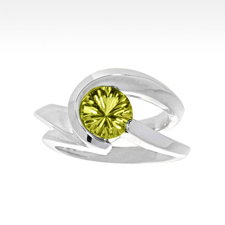 "Risqué" Lemon Quartz Ring in Argentium Silver - Lyght Jewelers 10040 W Cheyenne Ave Ste 160 Las Vegas NV 89129