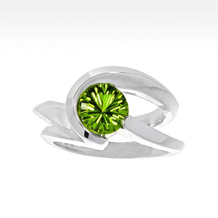 "Risqué" Peridot Ring in Argentium Silver - Lyght Jewelers 10040 W Cheyenne Ave Ste 160 Las Vegas NV 89129