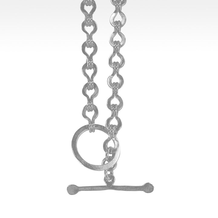 "Roman Loop" 19 Inch Handmade Roman Era Chain in Fine Silver - Lyght Jewelers 10040 W Cheyenne Ave Ste 160 Las Vegas NV 89129