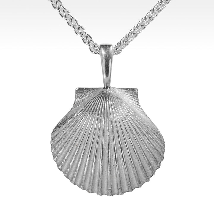 "Scallop" Argentium Silver Pendant with Necklace - Lyght Jewelers 10040 W Cheyenne Ave Ste 160 Las Vegas NV 89129