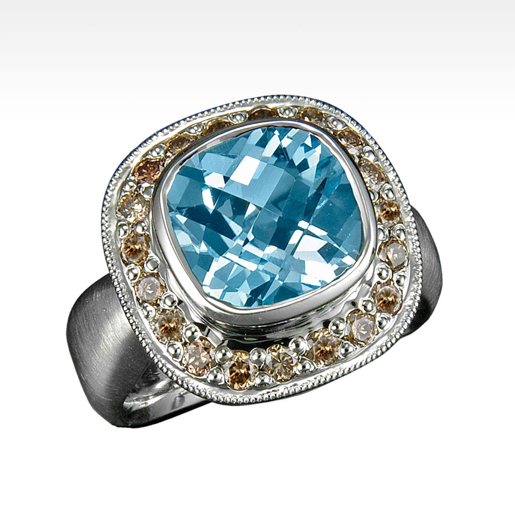 Sky blue topaz gemstone ring natural birthstone ring 925 sterling silver  ring — Discovered