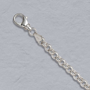 Sterling Silver Rolo Chain Bracelet 6.2mm - Lyght Jewelers 10040 W Cheyenne Ave Ste 160 Las Vegas NV 89129